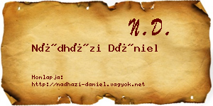 Nádházi Dániel névjegykártya